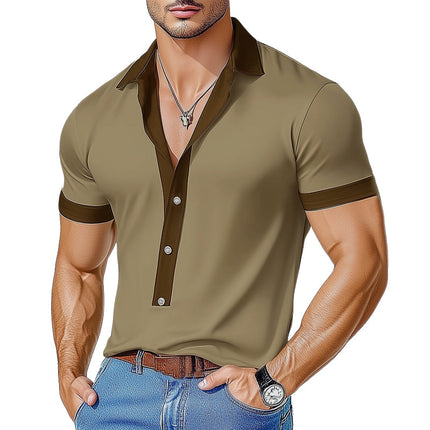 Men's T-Shirt | Summer Stretch Fit Short Sleeve | Breathable Lightweight Fabric | Cotton Elastane Blend | Moisture-Wicking | Casual Athletic Wear | Versatile Summer Top | M-3XL Sizes Available
