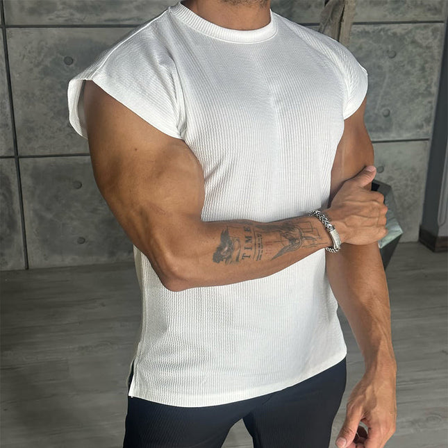 Men's Retro Casual Solid Sleeveless Tank Top | Breathable Cotton | Crew Neck | S-3XL Sizes | Summer Gym & Casual Wear