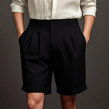Men's Cotton Linen Casual Sports Shorts | Solid Color | Breathable & Durable | Side & Back Pockets | Versatile for Casual Outings & Sports | Stylish Simple Design | Comfortable Summer Apparel