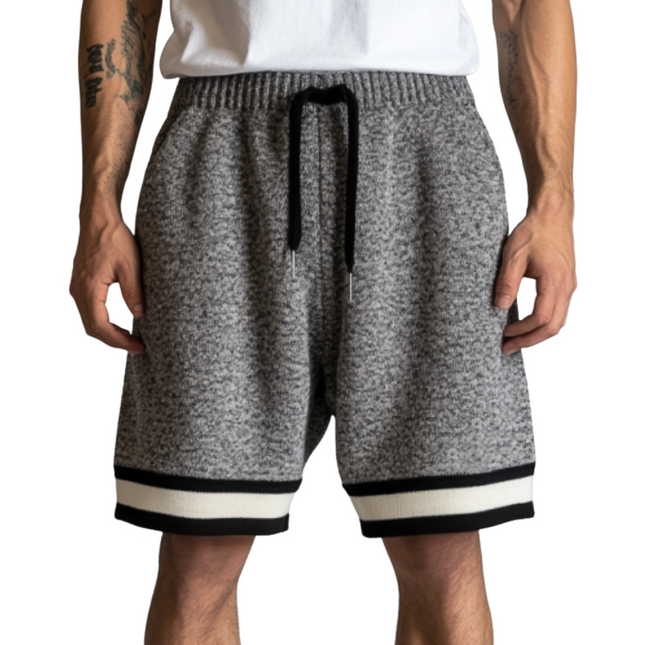 Men's Athletic Shorts | Contrast Color | Elastic Waist | Breathable Knitted Fabric | Quick-Drying | Side Pockets | Casual Sports | Lightweight | Adjustable Drawstring | Multiple Sizes Available