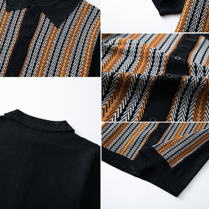 Men's Short Sleeve Knitted Polo Shirt | Classic Collar | Tailored Fit | Breathable Fabric | Versatile Colors | Machine Washable | Casual & Semi-Formal Wear