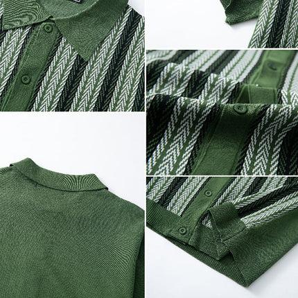 Men's Short Sleeve Knitted Polo Shirt | Classic Collar | Tailored Fit | Breathable Fabric | Versatile Colors | Machine Washable | Casual & Semi-Formal Wear