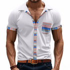 Men's Patchwork Polo Shirt | Lapel Collar | Short Sleeve | Casual Style | Unique Design | Comfortable & Breathable Fabric | Stylish & Versatile | Ideal for Casual & Semi-Formal Outings