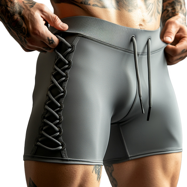 Men's Casual Drawstring Shorts | High Stretch | Solid Color | Comfortable Fit | Breathable Fabric | Versatile Summer Style | Sizes S-3XL | Elastic Waistband | Above Knee Length
