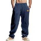 Men's Elastic Waist Pants | Cotton Linen Blend | Comfortable Casual Trousers | Lightweight Breathable Fabric | Stylish Relaxed Fit | Everyday Wear | Versatile Wardrobe Essential | High-Quality Stitching for Durability