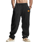 Men's Elastic Waist Pants | Cotton Linen Blend | Comfortable Casual Trousers | Lightweight Breathable Fabric | Stylish Relaxed Fit | Everyday Wear | Versatile Wardrobe Essential | High-Quality Stitching for Durability