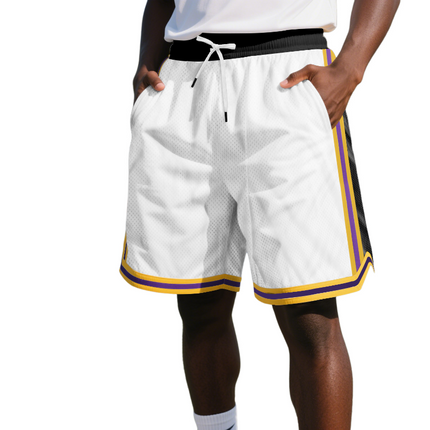 Men's Athletic Shorts | Contrast Color Design | Elastic Waistband | Breathable Fabric | Durable Construction | Ideal for Sports & Casual Wear | Enhance Performance & Style | Versatile Pairing Options