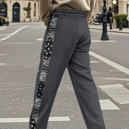 Men's Corduroy Casual Pants | Contrast Design | Premium Quality Fabric | Modern Fit | Versatile Style | Trendy Wardrobe Essential
