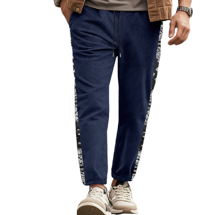 Men's Corduroy Casual Pants | Contrast Design | Premium Quality Fabric | Modern Fit | Versatile Style | Trendy Wardrobe Essential