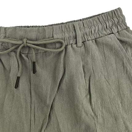 Men's Solid Color Casual Shorts | Breathable Fabric | Tailored Modern Fit | Knee-Length | Versatile Design | Side & Back Pockets | Light Green
