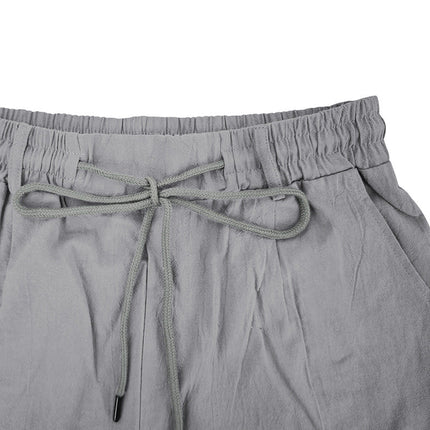 Men's Solid Color Casual Shorts | Breathable Fabric | Tailored Modern Fit | Knee-Length | Versatile Design | Side & Back Pockets | Light Green