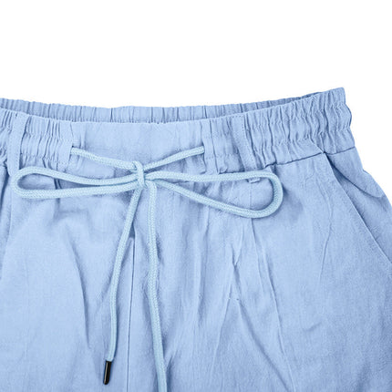 Men's Solid Color Casual Shorts | Breathable Fabric | Tailored Modern Fit | Knee-Length | Versatile Design | Side & Back Pockets | Light Green