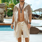 Men's Summer Shirt | Casual Printed Design | Tassel Detail | Knee-Length | Short Sleeve | Lightweight & Breathable Fabric | Relaxed Open Neckline | Sizes S-3XL | Perfect for Beach & Casual Outings