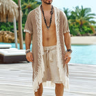 Men's Summer Printed Tassel Shirt | Casual Knee-Length | Artistic Design | Short Sleeve | Beach Ready | Soft Breathable Fabric | Traditional Collar | S-3XL | Unique Eye-Catching Top