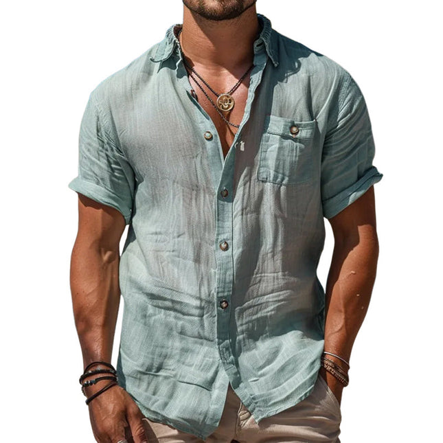 Men's Summer Shirt | Lightweight | Breathable | Skin-Friendly Fabric | Short Sleeve | Casual Wear | Multiple Colors | S-3XL Sizes | Warm Weather Essentials