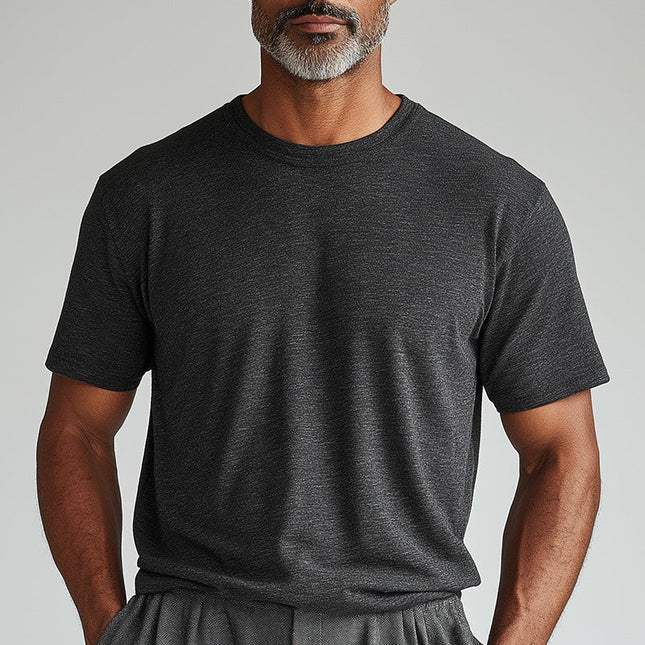 Men's Summer T-Shirt | Modal Fabric | High Elastic | Breathable Short Sleeve | Soft & Silky | Lightweight & Comfortable | Ideal for Warm Weather | Casual Fit | Versatile Styling | Perfect for Everyday Wear