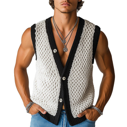 Men's Elegant Woven Vest | Summer Fashion | Lightweight & Comfortable | Versatile Style | Perfect for Formal and Casual Occasions | Quality Craftsmanship | Minimalist Design