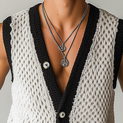 Men's Elegant Woven Vest | Summer Fashion | Lightweight & Comfortable | Versatile Style | Perfect for Formal and Casual Occasions | Quality Craftsmanship | Minimalist Design