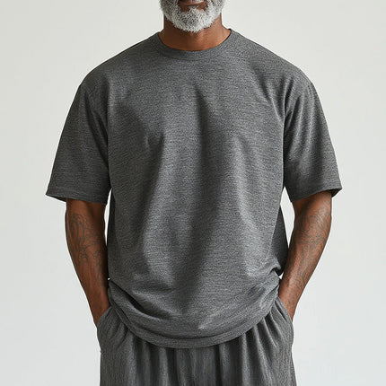 Men's Summer Modal T-shirt Set | Short Sleeve Top | Blended Trousers | Casual & Comfortable | Breathable Fabric | Modern Style | Summer Outfit | Ideal for Casual & Semi-Formal Events