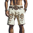 Men's Retro Embroidered Shorts | Twill Cotton | Comfortable Fit | Summer Fashion | Versatile Casual Wear | Stylish Embroidery | Durable Fabric | Warm-Weather Adventures | Without Belt