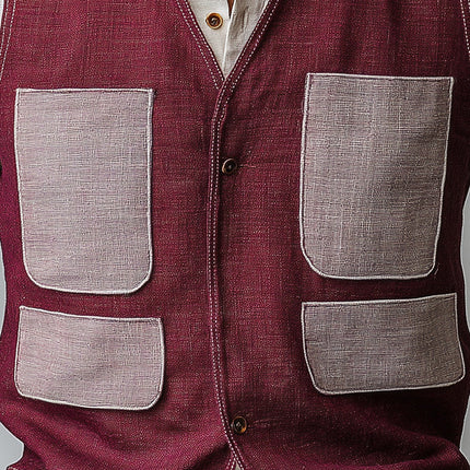 Men's Vest | Summer Fashion | Contrast Color Patchwork | Lightweight Sleeveless Design | Cool Comfort | Versatile Styling | Outdoor Casual Wear | Modern Aesthetics | Ideal for Sunny Days