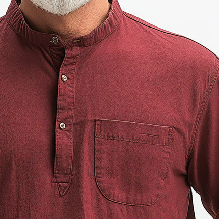 Men's Long Sleeve Henley Shirt | Summer Fashion | Solid Color | Breathable Cotton Fabric | Classic Three-Button Neckline | Casual Versatile Style | Comfortable Fit | Easy Care | Machine Washable