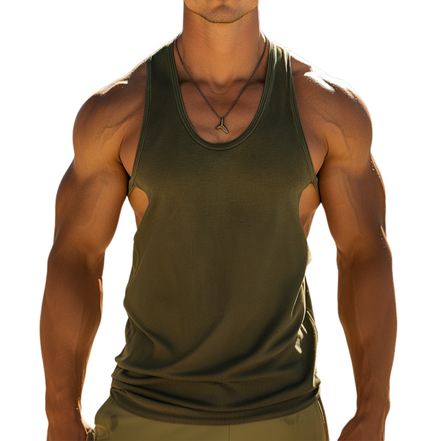 Men's Retro Casual Sleeveless Tank Top | Cotton Hollow Design | Crew Neck | Breathable Material | Versatile Fit | S to 3XL | Ideal for Warm Weather and Layering