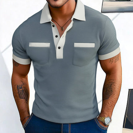 Men's Polo Shirt | Summer Business Slim Fit | Lightweight Breathable Fabric | Short Sleeve | Classic Collar | Office Casual Wear | Sizes S-3XL | Comfortable Stylish Design