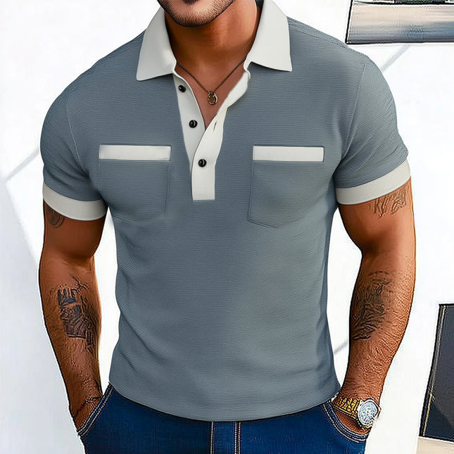 Men's Polo Shirt | Summer Business Slim Fit | Lightweight Breathable Fabric | Short Sleeve | Classic Collar | Office Casual Wear | Sizes S-3XL | Comfortable Stylish Design