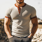 Men's V-Neck Summer Slim Fit Business T-Shirt | Short Sleeve | Breathable Cotton Blend | Stylish Modern Design | Comfortable Casual & Office Wear