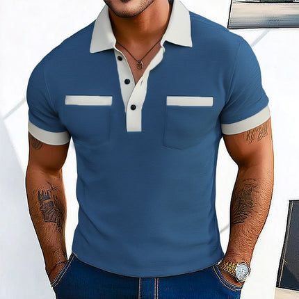 Men's Polo Shirt | Summer Business Slim Fit | Lightweight Breathable Fabric | Short Sleeve | Classic Collar | Office Casual Wear | Sizes S-3XL | Comfortable Stylish Design