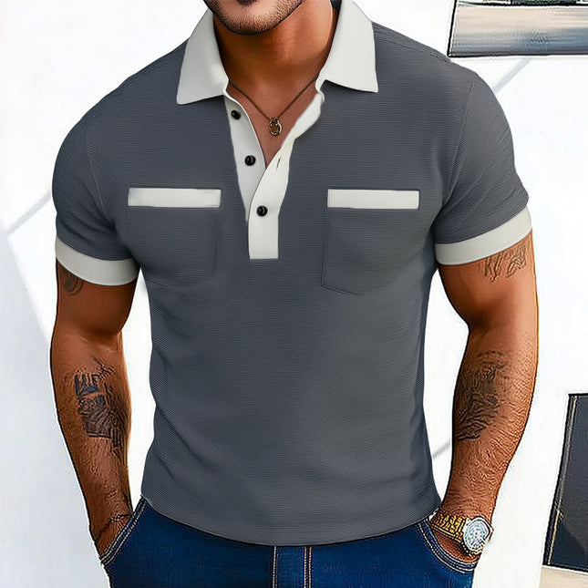 Men's Polo Shirt | Summer Business Slim Fit | Lightweight Breathable Fabric | Short Sleeve | Classic Collar | Office Casual Wear | Sizes S-3XL | Comfortable Stylish Design