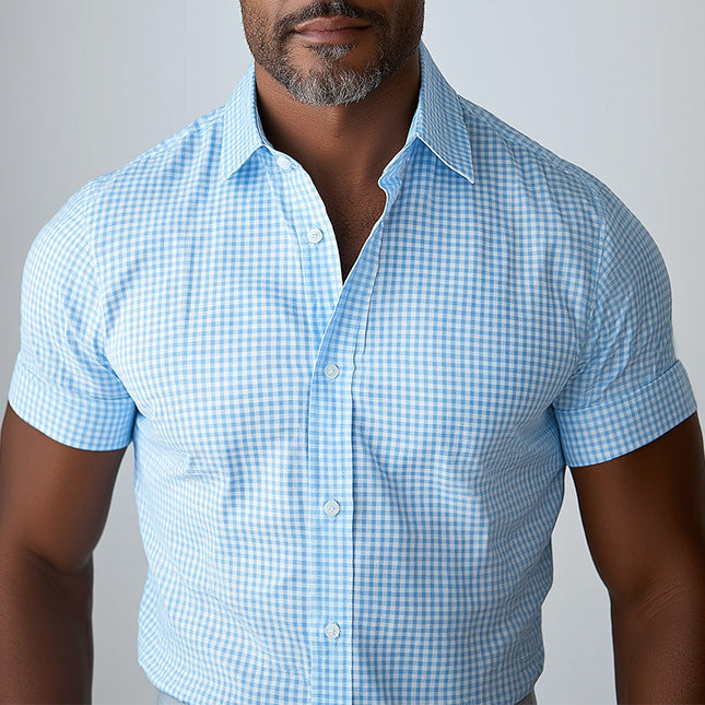 Men's Plaid Printed Casual Shirt | Summer Fashion | Elegant Lightweight Fabric | Versatile Style | Regular Fit