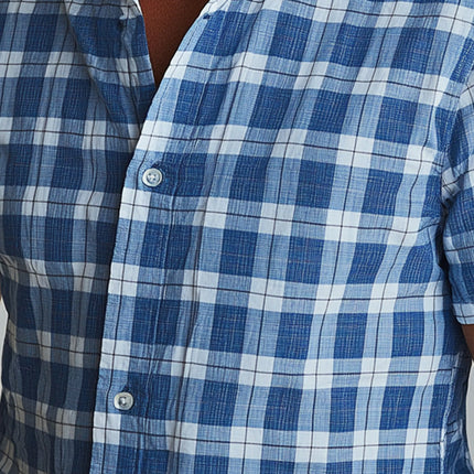 Men's Summer Fashion Retro Plaid Shirt | Cotton Linen Blend | Breathable Lightweight Casual Top | Classic Versatile Design | Ideal for Warm Weather | Timeless Style | Comfortable Relaxed Fit