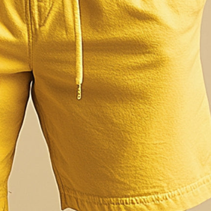Men's Summer Casual Shorts | Solid Color | Breathable Lightweight Fabric | Relaxed Fit | Functional Pockets | Versatile Fashion for Warm Weather | Stylish and Comfortable | Perfect for Beach or Brunch