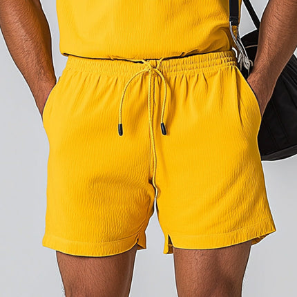 Men's Summer Suit | Cotton & Linen Blend | Short-Sleeved | Breathable Lightweight Design | Modern Fit | Comfortable Stylish Shorts Set | Perfect for Warm Days