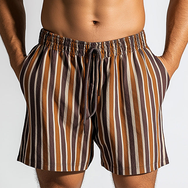 Men's Summer Shorts | Cotton Linen Blend | Trendy Printed Design | Casual Sports Fit | Breathable Comfort | Elastic Waistband | Durable Fabric | Relaxed Style