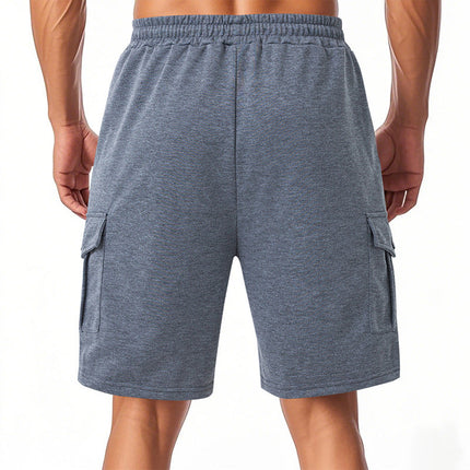 Men's Casual Loose Fit Solid Color Shorts | Elastic Waistband | Summer Breathable Fabric | Essential Pockets | Comfortable Everyday Style