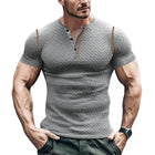 Men's T-Shirt | Textured Short Sleeve Henley Neck | Casual Comfortable Style | Premium Fabric | Buttoned Placket | Versatile Everyday Wear | Multiple Colors | Durable & Soft | Regular Fit