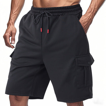 Men's Casual Loose Fit Solid Color Shorts | Elastic Waistband | Summer Breathable Fabric | Essential Pockets | Comfortable Everyday Style
