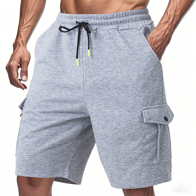 Men's Casual Loose Fit Solid Color Shorts | Elastic Waistband | Summer Breathable Fabric | Essential Pockets | Comfortable Everyday Style