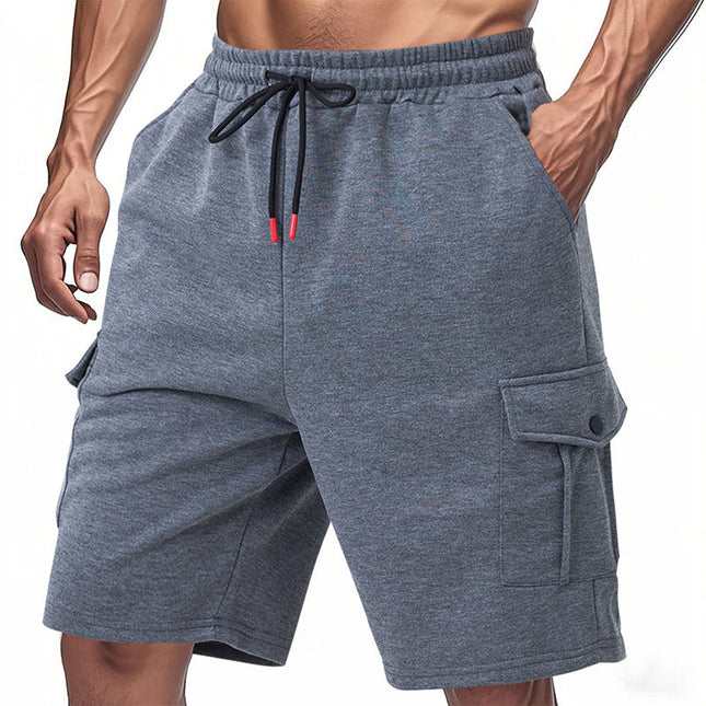 Men's Casual Loose Fit Solid Color Shorts | Elastic Waistband | Summer Breathable Fabric | Essential Pockets | Comfortable Everyday Style
