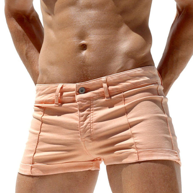 Men's Slim-fit Shorts | Solid Color | Casual Summer Wear | Breathable Fabric | Sizes S-3XL | Front & Back Pockets | Ideal for Summer Outings & Events | Durable & Comfortable | Versatile Minimalist Design