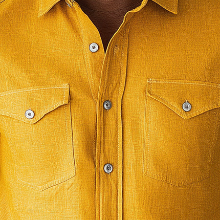 Men's Long-Sleeved Shirt | Summer Fashion | Natural Cotton Linen | Comfortable Breathable Fabric | Casual Semi-Formal | Lightweight Eco-Friendly | Classic Style