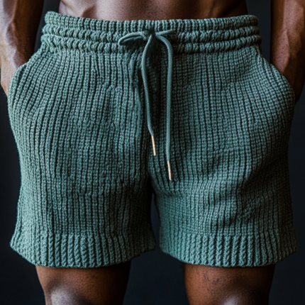 Men's Slim Fit Knit Shorts | Soft Elastic Waist | Drawstring Closure | Comfortable Breathable Fabric | Functional Side Pockets | Versatile Styling | Easy Care | Multiple Sizes