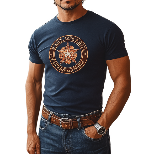 Men's Slim Fit T-Shirt | Cotton Blend | Short Sleeve | Printed Design | Casual Summer Tee | Soft & Breathable Fabric | Versatile Style for Beach & Casual Outings