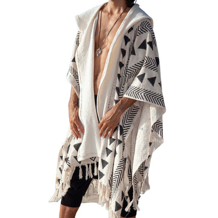 Summer Men's Hooded Cape Shirt | Casual Vacation Top | Lightweight & Breathable | Relaxed Fit | S-3XL | Ideal for Beach Outings & City Exploration | Trendy Cape-Style Silhouette | Comfortable Summer Wear
