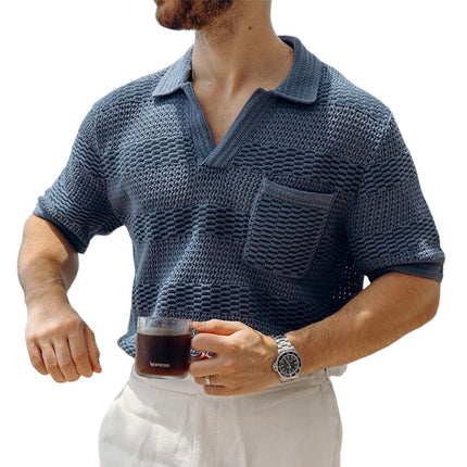 Men's V-Neck T-Shirt | Classic Summer Style | Breathable Knitted Fabric | Short Sleeve | Regular Fit | Lightweight Casual Tee | Comfort & Elegance | Wardrobe Essential