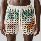 Men's Summer Fashion Beach Shorts | Breathable Hollow Woven Design | Elastic Waistband | Casual Warm-Weather Apparel | Lightweight Comfortable Fit | Perfect for Beach and Casual Outings