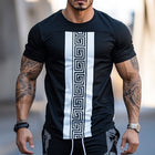 Men's T-Shirt | Greek Key Print | Casual Style | Round Neck | Short Sleeve | Comfortable Cotton Blend | Breathable Fit | Multiple Sizes | Versatile Fashion | Classic Design | Ideal for Warm Weather
